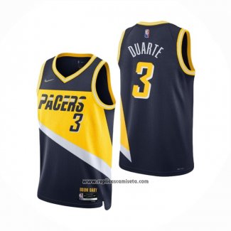 Camiseta Indiana Pacers Chris Duarte #3 Ciudad 2021-22 Azul