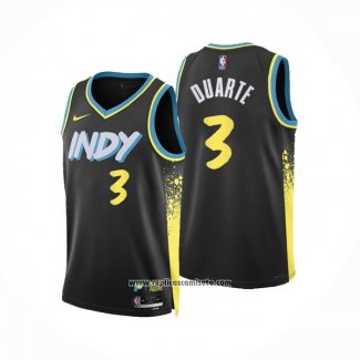 Camiseta Indiana Pacers Chris Duarte #3 Ciudad 2023-24 Negro