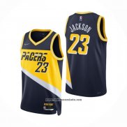 Camiseta Indiana Pacers Isaiah Jackson #23 Ciudad 2021-22 Azul