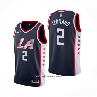 Camiseta Los Angeles Clippers Kawhi Leonard #2 Ciudad 2018-19 Negro