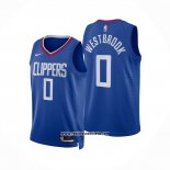 Camiseta Los Angeles Clippers Russell Westbrook #0 Icon 2022-23 Azul