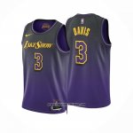 Camiseta Los Angeles Lakers Anthony Davis #3 Ciudad 2024-25 Violeta