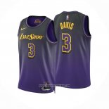 Camiseta Los Angeles Lakers Anthony Davis #3 Ciudad 2024-25 Violeta