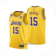 Camiseta Los Angeles Lakers Austin Reaves #15 Icon 2022-23 Amarillo