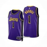 Camiseta Los Angeles Lakers D'Angelo Russell #1 Statement 2022-23 Violeta