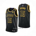 Camiseta Los Angeles Lakers Jabari Brown #15 Mamba 2021-22 Negro