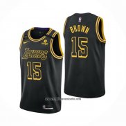 Camiseta Los Angeles Lakers Jabari Brown #15 Mamba 2021-22 Negro