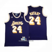 Camiseta Los Angeles Lakers Kobe Bryant #24 Retro Violeta