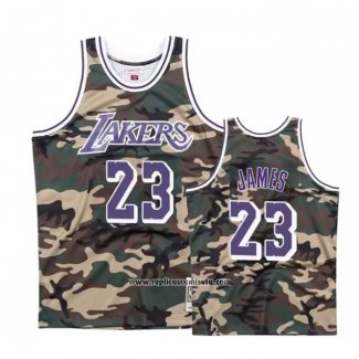 Camiseta Los Angeles Lakers Lebron James #23 Camuflaje