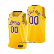 Camiseta Los Angeles Lakers Personalizada Icon 2020-21 Amarillo