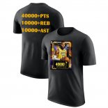 Camiseta Manga Corta Los Angeles Lakers James Commemorative Negro