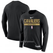 Camiseta Manga Larga Cleveland Cavaliers Practice Performance 2022-23 Negro