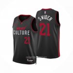 Camiseta Miami Heat Cole Swider #21 Ciudad 2023-24 Negro