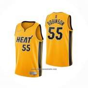 Camiseta Miami Heat Duncan Robinson #55 Earned 2020-21 Oro