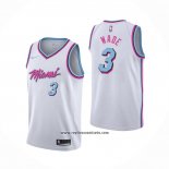 Camiseta Miami Heat Dwyane Wade #3 Ciudad 2017-18 Blanco
