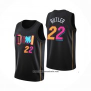 Camiseta Miami Heat Jimmy Butler #22 Ciudad 2021-22 Negro