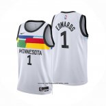 Camiseta Minnesota Timberwolves Anthony Edwards #1 Ciudad 2022-23 Blanco