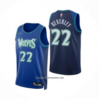 Camiseta Minnesota Timberwolves Patrick Beverley #22 Ciudad 2021-22 Azul