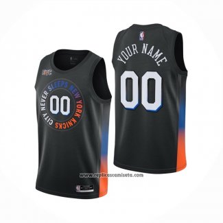 Camiseta New York Knicks Personalizada Ciudad 2020-21 Negro