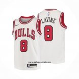 Camiseta Nino Chicago Bulls Zach Lavine #8 Association Blanco