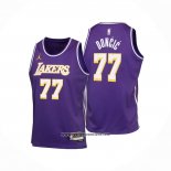 Camiseta Nino Los Angeles Lakers Luka Doncic NO 77 Statement 2025-26 Violeta