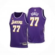 Camiseta Nino Los Angeles Lakers Luka Doncic NO 77 Statement 2025-26 Violeta