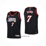 Camiseta Nino Philadelphia 76ers Jaylen Brown NO 7 Classic 2025-26 Negro