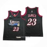 Camiseta Nino Philadelphia 76ers Lebron James NO 23 Classia 2025-26 Negro