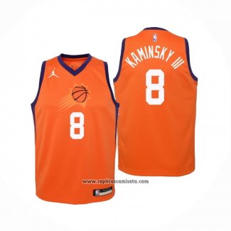 Camiseta Nino Phoenix Suns Frank Kaminsky III #8 Statement 2020-21 Naranja