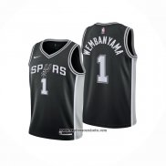 Camiseta Nino San Antonio Spurs Victor Wembanyama #1 Icon 2022-23 Negro