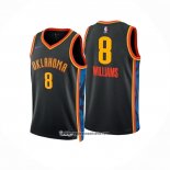 Camiseta Oklahoma City Thunder Jaylin Williams #8 Ciudad 2024-25 Negro