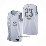 Camiseta Oklahoma City Thunder Tre Mann #23 Ciudad 2021-22 Blanco