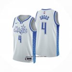 Camiseta Orlando Magic Jalen Suggs NO 4 Ciudad 2025-26 Blanco