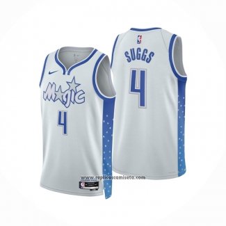 Camiseta Orlando Magic Jalen Suggs NO 4 Ciudad 2025-26 Blanco