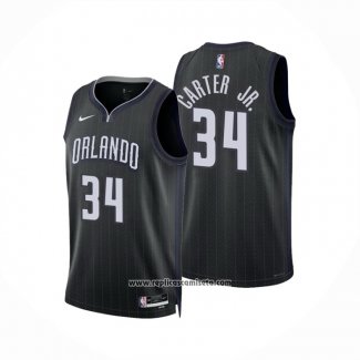 Camiseta Orlando Magic Wendell Carter JR. #34 Ciudad 2022-23 Negro