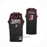 Camiseta Philadelphia 76ers Allen Iverson #3 Retro Negro