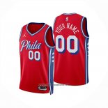 Camiseta Philadelphia 76ers Personalizada Statement 2024-25 Rojo
