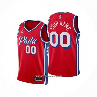 Camiseta Philadelphia 76ers Personalizada Statement 2024-25 Rojo