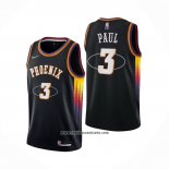 Camiseta Phoenix Suns Chris Paul #3 75th Anniversary 2022 Negro