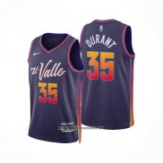 Camiseta Phoenix Suns Kevin Durant #35 Ciudad 2023-24 Violeta