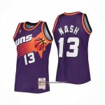 Camiseta Phoenix Suns Steve Nash NO 13 Mitchell & Ness 1996-97 Violeta