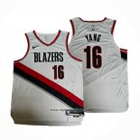 Camiseta Portland Trail Blazers Hansen Yang NO 16 Association 2024-25 Blanco
