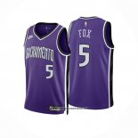 Camiseta Sacramento Kings De'Aaron Fox #5 Classic 2024-25 Violeta