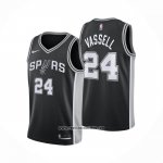 Camiseta San Antonio Spurs Devin Vassell NO 24 Icon 2025-26 Negro