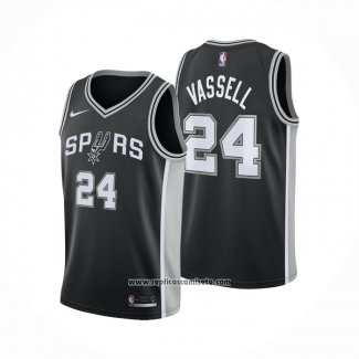 Camiseta San Antonio Spurs Devin Vassell NO 24 Icon 2025-26 Negro