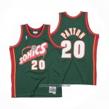 Camiseta Seattle SuperSonics Gary Payton #20 Historic Retro Verde2