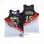 Camiseta Toronto Raptors Vince Carter #15 Mitchell & Ness Negro Rojo