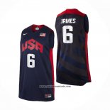 Camiseta USA 2012 Lebron James #6 Negro