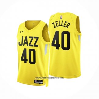 Camiseta Utah Jazz Cody Zeller #40 Icon 2022-23 Amarillo