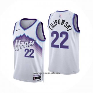Camiseta Utah Jazz Darryn Peterson NO 22 Association 2025-26 Blanco